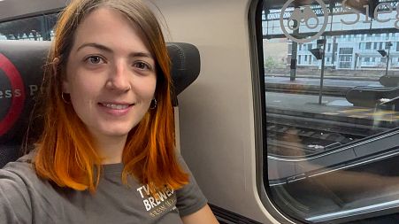 Euronews Travel report Hannah Brown on a TGV train in France.