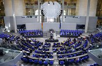 A német alsóház, a Bundestag ülése Berlinben