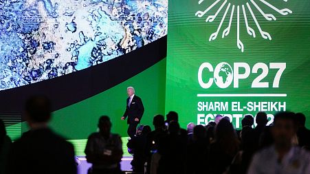 President Joe Biden arrives to speak at the COP27 UN Climate Summit