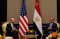 الرئيسان المصري عبد الفتاح السيسي والأمريكي جو بايدن في شرم الشيخ بمصر 11/11/2022