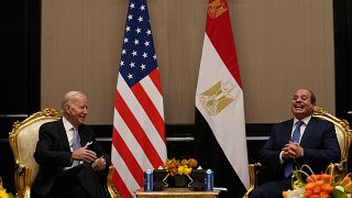 الرئيسان المصري عبد الفتاح السيسي والأمريكي جو بايدن في شرم الشيخ بمصر 11/11/2022