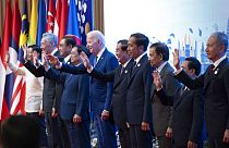US-Präsident Joe Biden mit den teilnehmenden Asean-Staats- und Regierungschefs, 12.11.2022