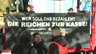 Szociális tüntetés Berlinben 2022. november 12.-én