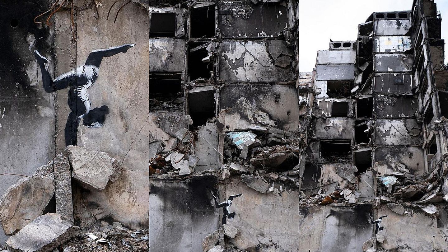 Banksy, Rus işgalinden kurtulan Ukrayna kasabasında ortaya çıktı