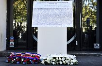 Homenagem às vítimas do atentado no Bataclan, a 13 de novembro de 2015, em Paris, França