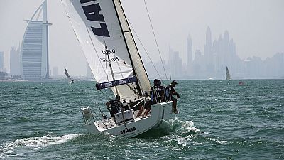 Sailing regatta on the coast of Dubai.