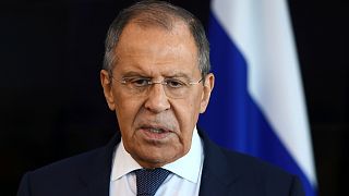 FILE - In this photo released by Russian Foreign Ministry Press Service, Foreign Minister Sergey Lavrov speaks to Russian journalists at ASEAN  summit in Phnom Penh, Cambodia,