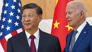 Xi Jinping und Joe Biden bei ihrem ersten persönnlichen Treffen seit Bidens Amtsantritt
