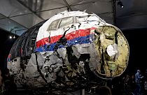 Oct. 13, 2015 file photo, shows the reconstructed wreckage of Malaysia Airlines Flight MH17.