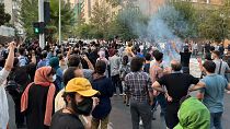 عکس آرشیوی از تجمع اعتراضی مهر ماه ۱۴۰۱ در تهران