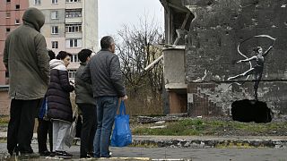 آثار القصف الروسي على كييف