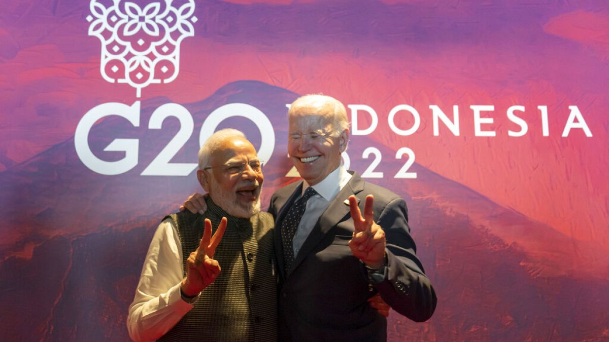 US-Präsident Joe Biden mit dem indischen Premierminister Narendra Modi auf dem G20-Gipfel