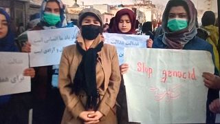 حضور خواهران پریانی در تظاهرات اعتراضی در کابل