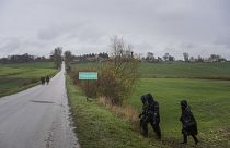 Das polnische Dorf Przewodów, wo durch einen Raketeneinschlag zwei Menschen getötet wurden
