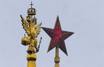 A Kreml épülettömbjén a vörös csillag