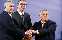 Οι ηγέτες της Αυστρίας, της Σερβίας και της Ουγγαρίας