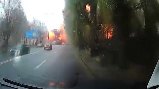Скриншот видео взрыва в Днепре