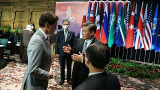 دیدار رهبران چین و کانادا در حاشیه نشست گروه ۲۰ در اندونزی