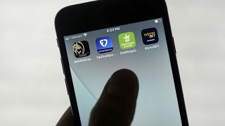 FanDuel, DraftKings and other online gambling apps are displayed on a phone in San Francisco, Monday, Sept. 26, 2022.