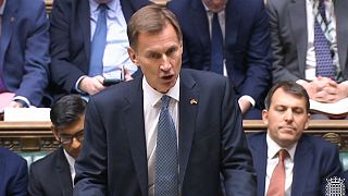 UK finance minister Jeremy Hunt delivers his autumn statement in parliament, November 17, 2022.
