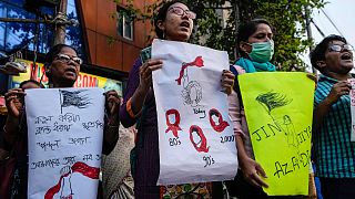 Indiában is tüntettek az iráni nők jogaiért 2022. október 20-án