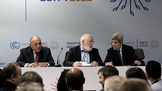 Sameh Shoukry, Frans Timmermans, John Kerry, 17/11/2022