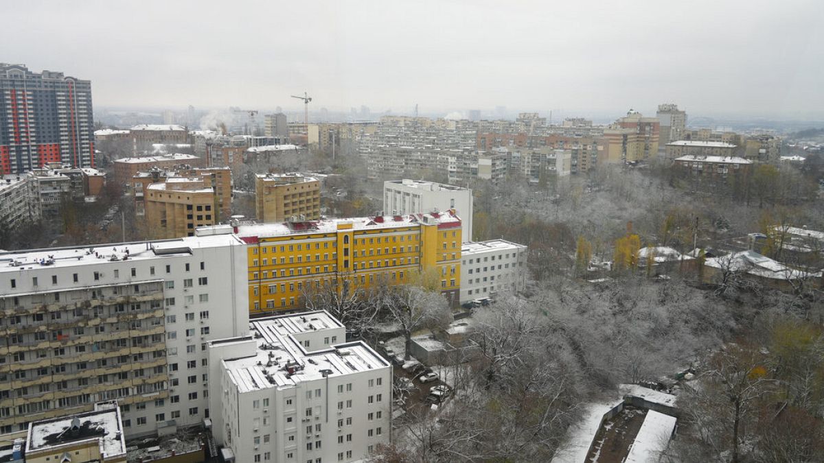 La neve è arrivata a Kiev