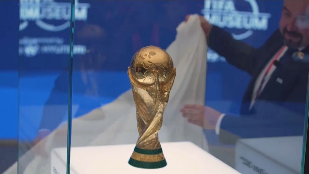 FIFA showcases this year’s World Cup trophy in Doha