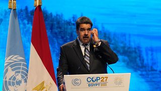 Nicolás Maduro, presidente de Venezuela, habla en la Cumbre del Clima de la ONU COP27, el 8 de noviembre de 2022, en Sharm el-Sheij, Egipto. 