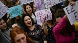 Manifestación tras la sentencia por el conocido caso de 'La Manada' en Pamplona (España).