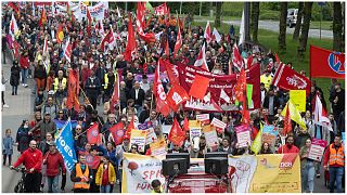 نقابات عمالية ألمانية في مسيرة الفاتح مايو-أيار