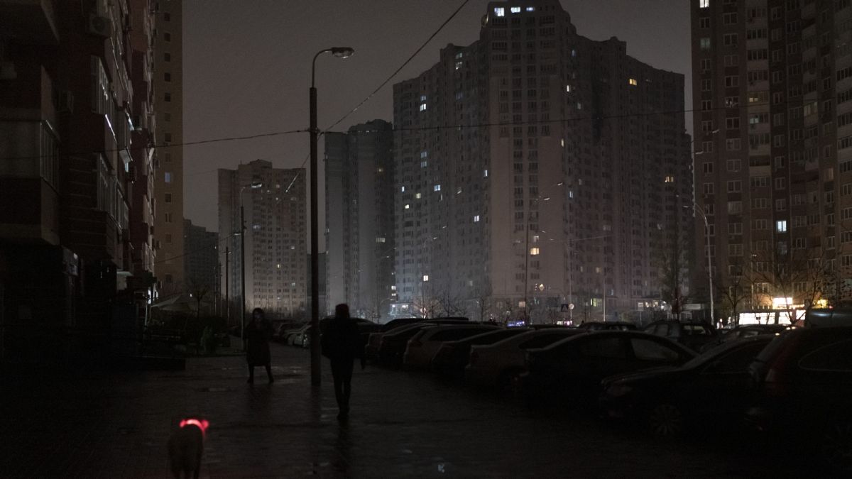 Kijev este, áramszünet idején