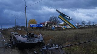 Russischer Panzer in Kherson in der Ukraine