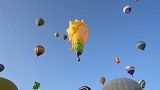 Ballons am Himmel über Zentralmexiko, November 2022 