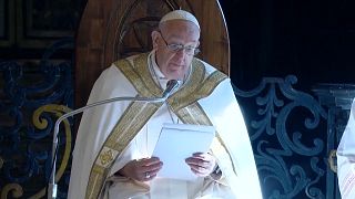 Папа римский Франциск в Портакомаро / Италия