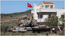 دبابة تركية في محيط مدينة عفرين