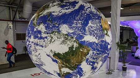 A mock up earth at COP.