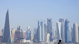 Skyline von Doha in Katar im November 2022
