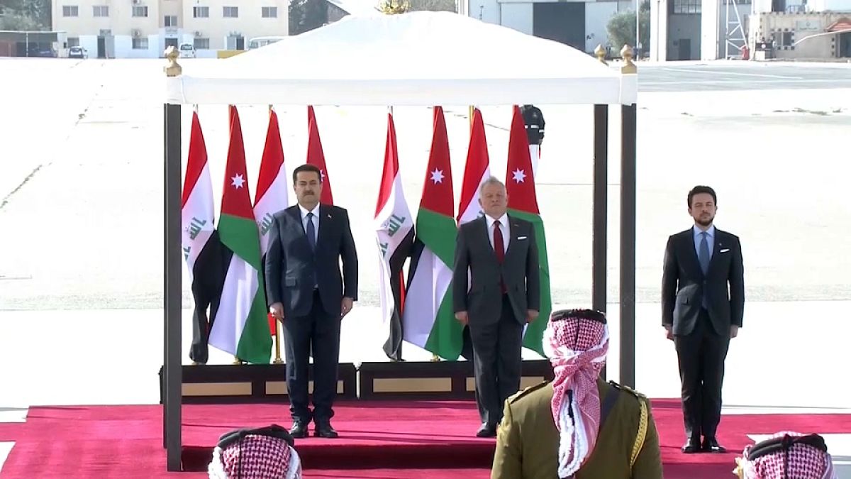 العاهل الأردني عبد الله الثاني استقبل رئيس الوزراء العراقي محمد شياع السوداني