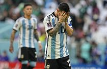 Le footballeur argentin Lionel Messi lors du match Argentine-Arabie saoudite, le 22/11/2022