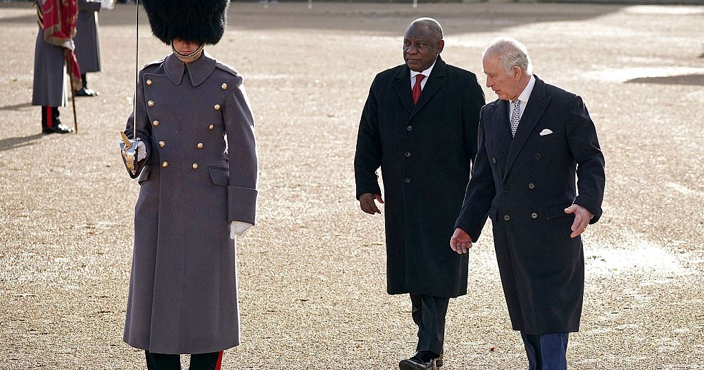 Britain's King Charles III hosts South Africa president for first state visit of his reign thumbnail