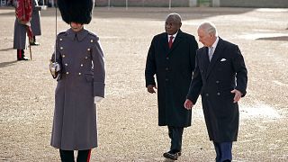 Britain's King Charles III hosts South Africa president for first state visit of his reign
