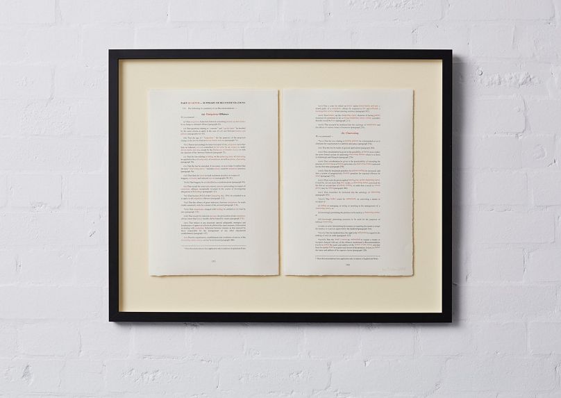 Jeremy Dolan's polari-inspired art is hung in the Houses of Parliament, UK