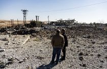 Руины электростанции в провинции Эль-Хасака, разрушенной в результате турецких ударов