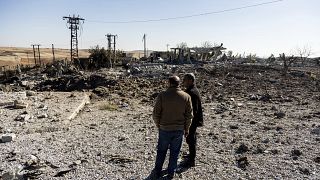 Руины электростанции в провинции Эль-Хасака, разрушенной в результате турецких ударов