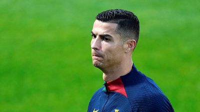 Cristiano Ronaldo a portugál válogatott edzésén