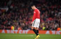 Manchester United's Portuguese striker Cristiano Ronaldo, who is now to leave the club, in a Champions League match against Omonoia Nicosia at Old Trafford, October 13, 2022.