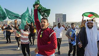 Suudi taraftarlar Arjantin galibiyetini kutladı