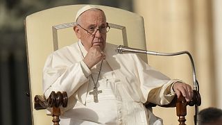 Pope Francis attends his general audience in St Peter's Square, Vatican City. Wednesday, 16 November 2022.