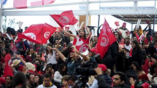 Tunisian fans celebrate draw in World Cup opening match